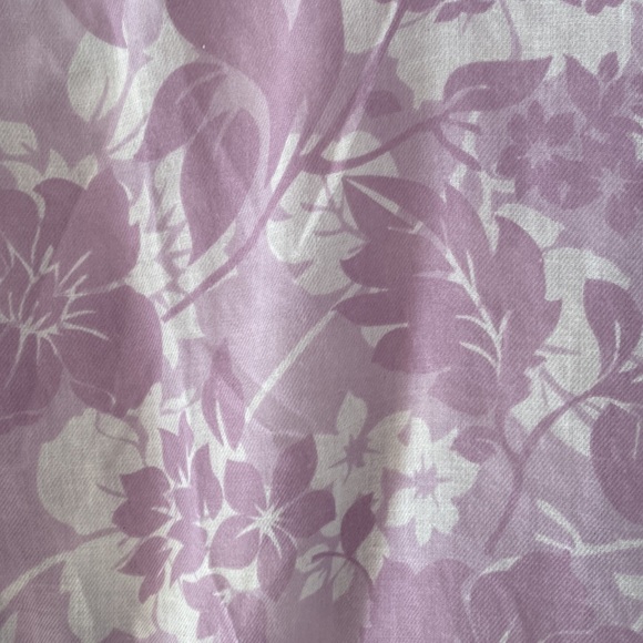 New Dusty lavender & white beach coverup with drawstring-smoke free home - Picture 4 of 5